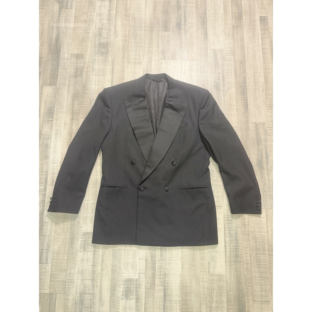 Vintage Canali Milano Mens Wool Blazer Double Breasted Tuxedo  Made in Italy 50R